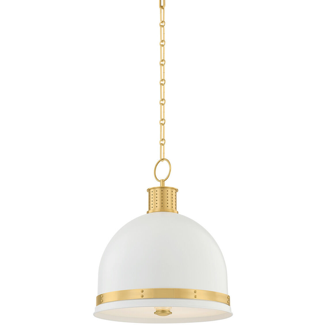 Briscoe 2 Light 15 inch Aged Brass and Soft White Pendant Ceiling Light